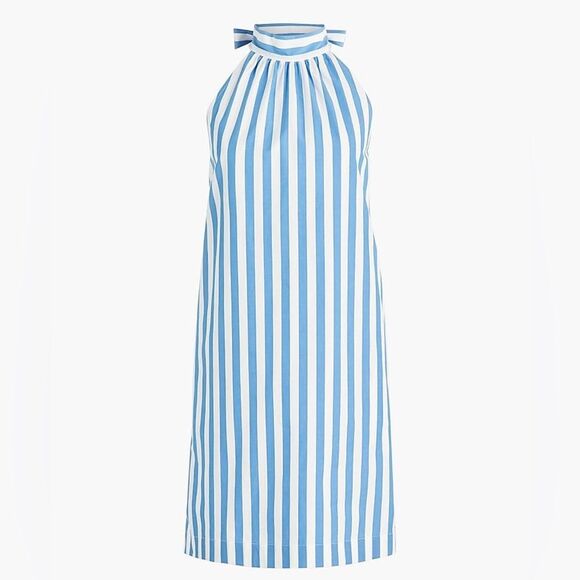 J. Crew Factory Tie-Neck Cotton Mini Shift Dress Size 4 - Picture 9 of 9